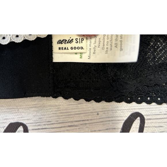 Aerie Hibiscus Lace Longline Bralette Lot of 2 Black & White Size Small - Picture 7 of 7
